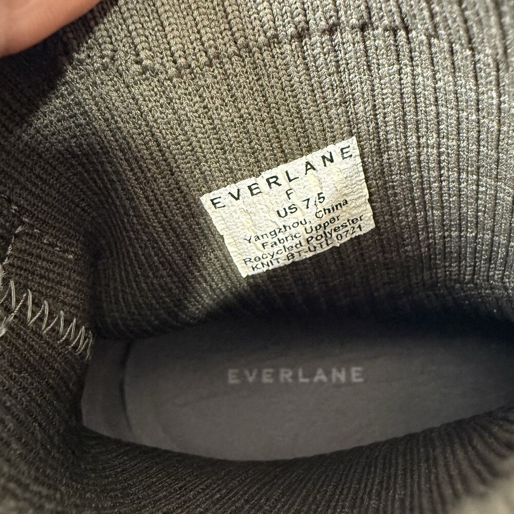 Everlane Womens Olive Green The Utility Boots ReKnit Size 7.5 Stretch Knit - Picture 6 of 7